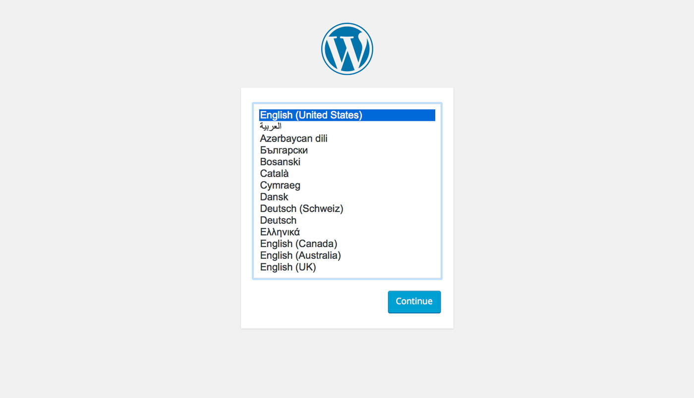 WordPress Instalation 1