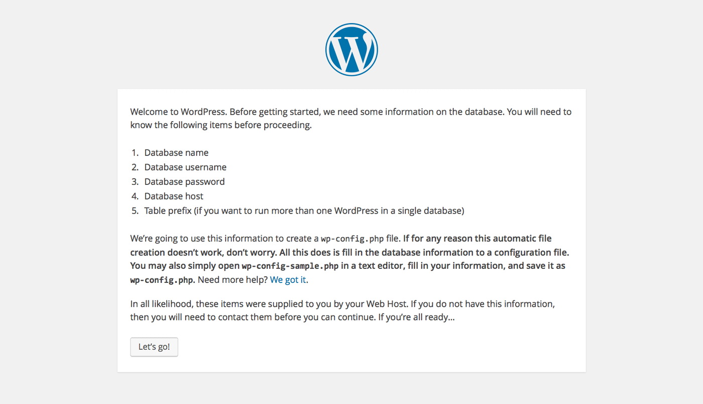 WordPress Instalation 2